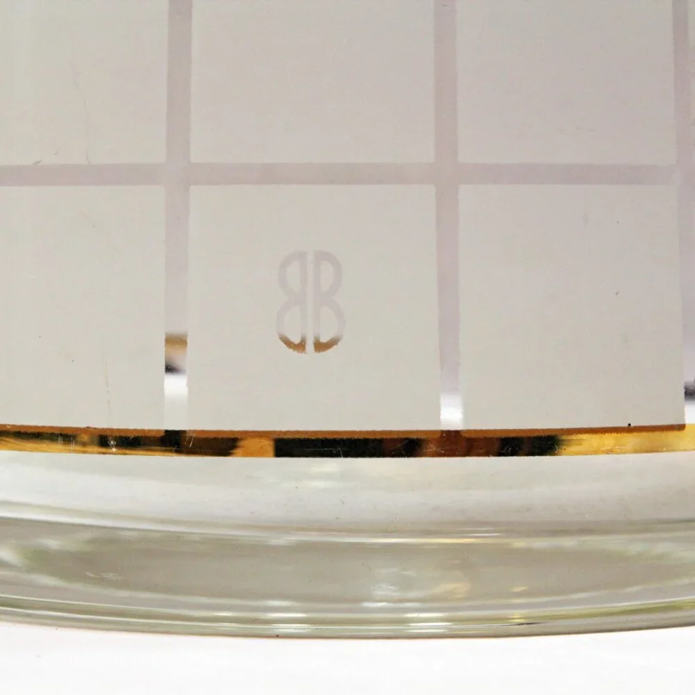 Bill Blass Mid Century Vintage Glass Pitcher